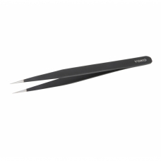 Y SP 012 Пинцет острый, прямые ручки (черный) ИГЛА