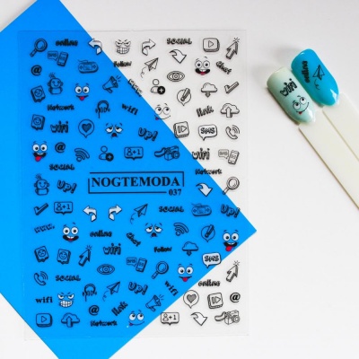 Наклейки для ногтей NOGTEMODA 037
