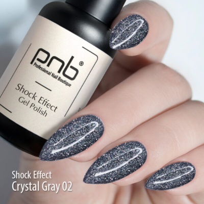 PNB UV/LED Gel Polish SHOCK EFFECT 02 Crystal Grey PNB 8 ml